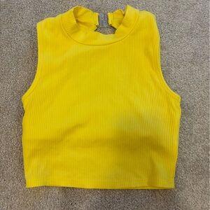 Tiger Friday Yellow Ribbed Crop Top